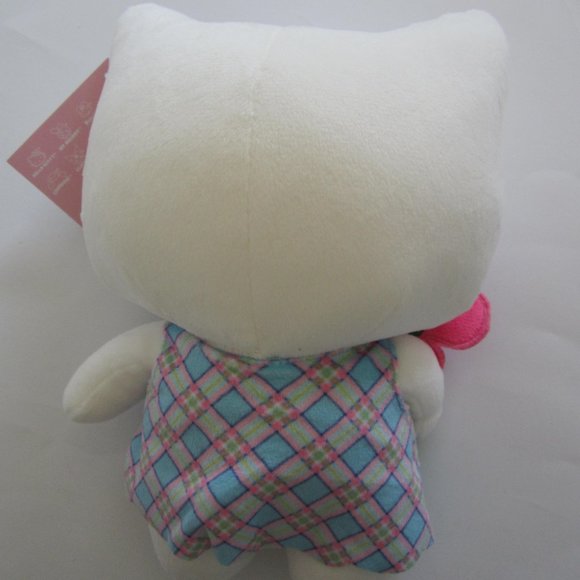 Hello Kitty Sanrio Flower Checkered Dress Plush Doll - Picture 2 of 4